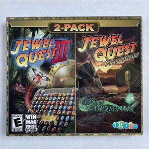 2 Pack Jewel Quest 3 Jewel Quest Mysteries WIN MAC DVD ROM E ESRB PC Games